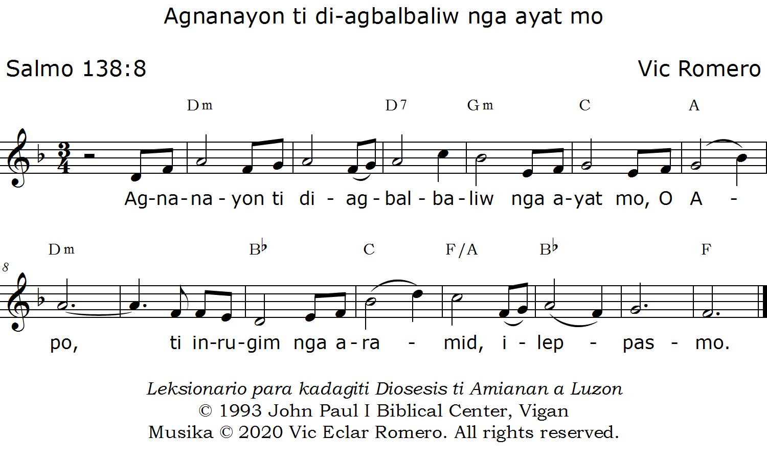 Agnanayon ti di-agbalbaliw ng ayatmo